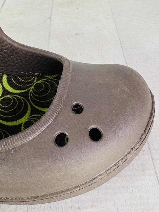 Crocs Women FRANCES Brown Slip On Wedge Closed Toe Mary Jane Comfort Shoes Sz 8 - Picture 13 of 16